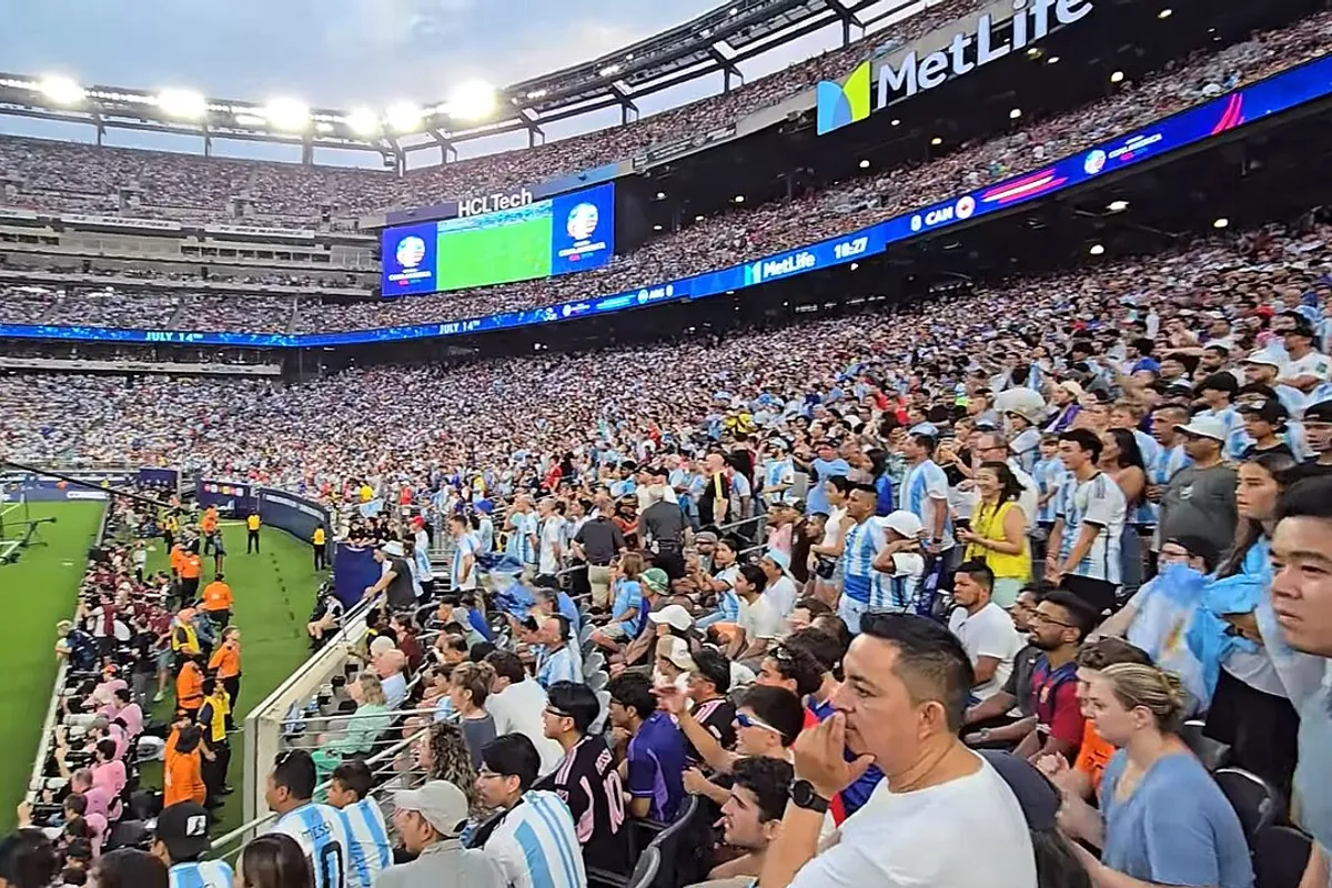 Vista del MetLife Stadium durante el partido entre Argentina y Canadá por las semifinales de la Copa América 2024.